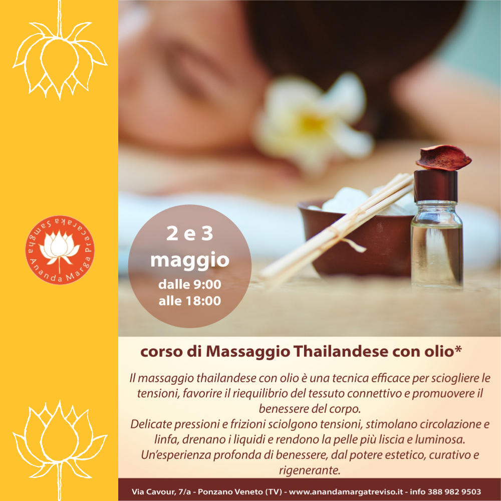 corso di massaggio thailandese con olio